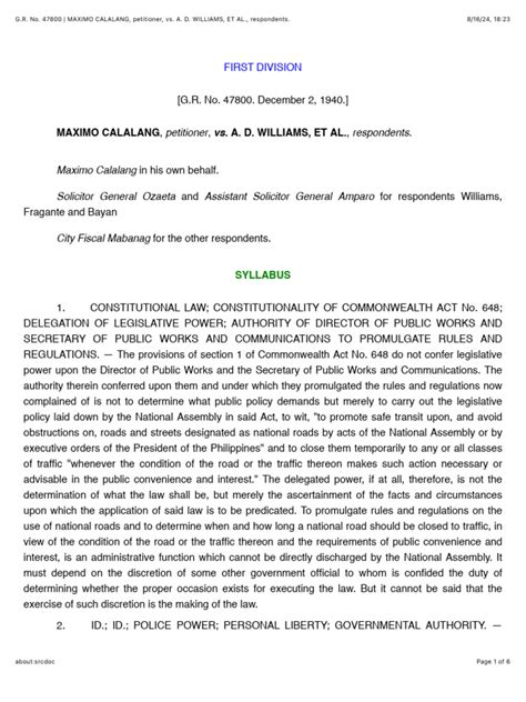 calalang v williams lawphil